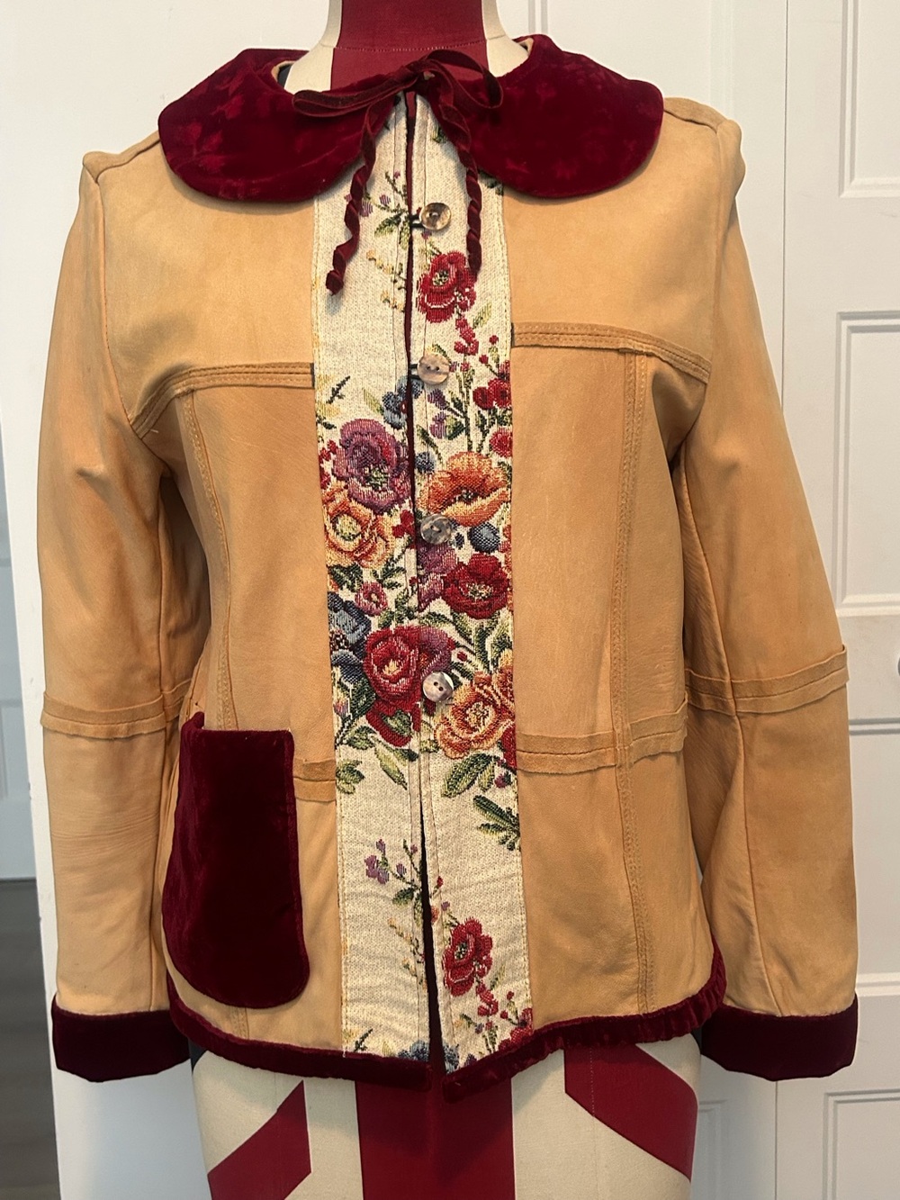 Neftali Blanco Hancrafted Suede/ Leather  Jacket.